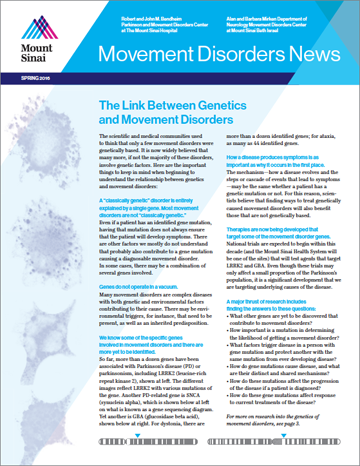 alt="FL_Mount Sinai movement disorders newsletter"